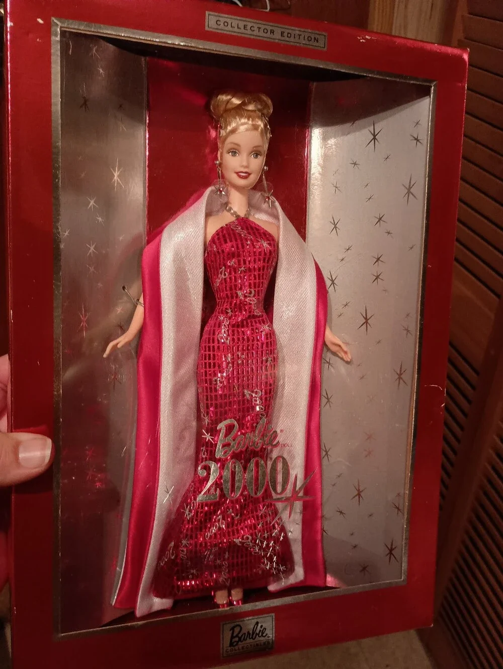 Barbie 2000 Collector Edition Red & White Gown Dress Mattel Doll